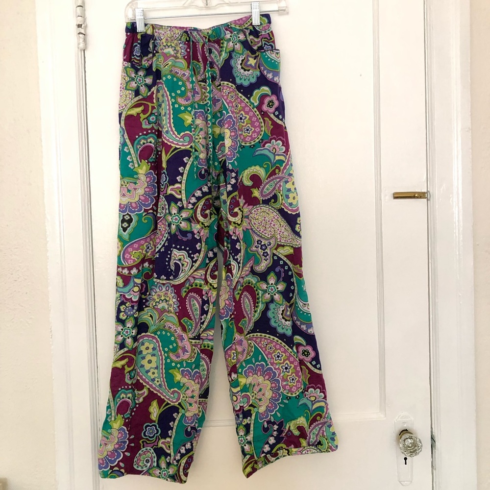 Vera Bradley Purple Paisley Pajama Bottoms